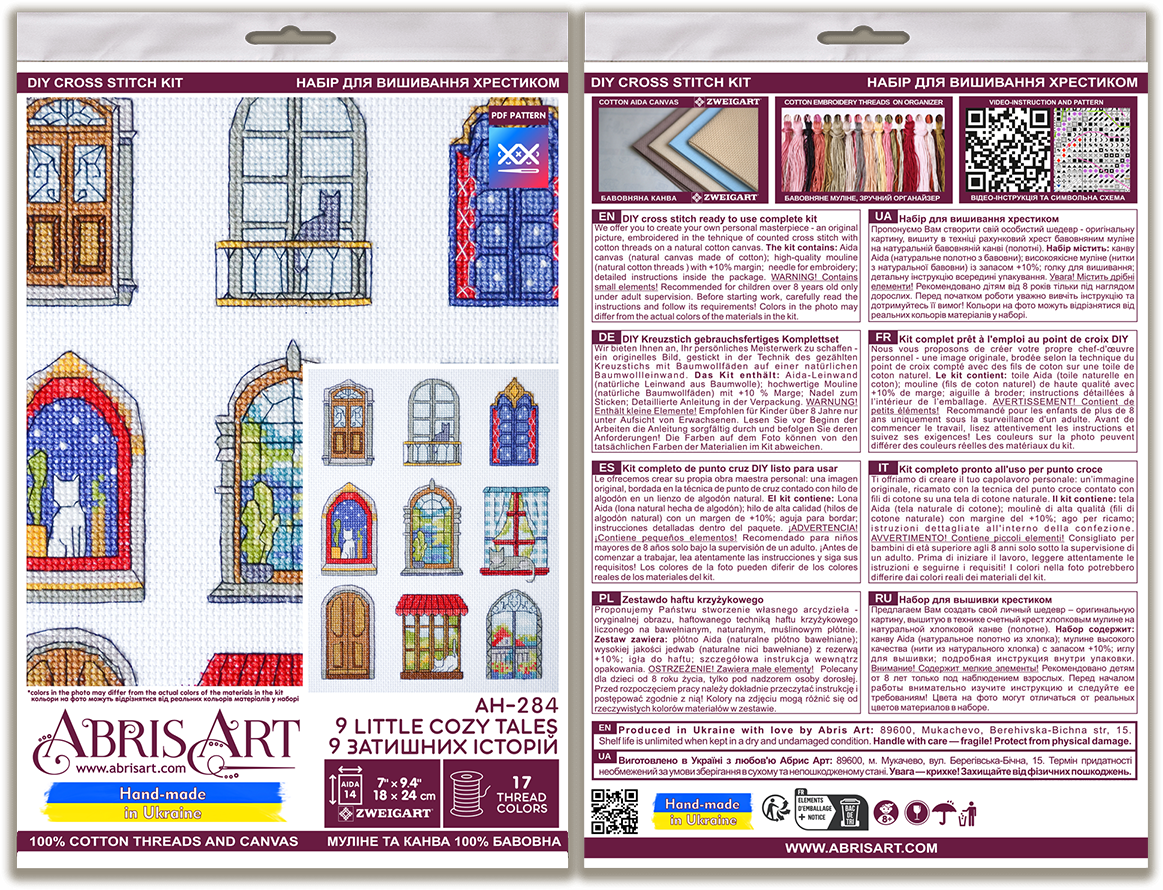 Cross-stitch kit - 9 little cozy tales AH-284